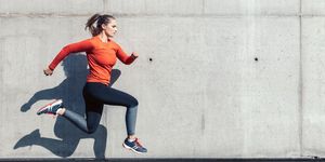 vrouw sport hardlopen rent