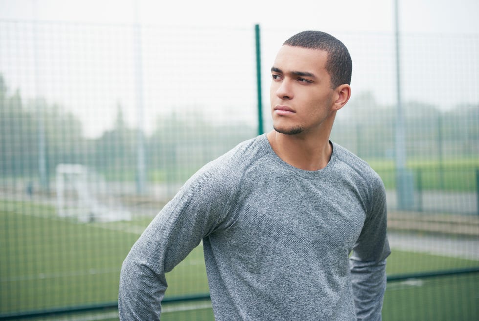 sports man at playing field