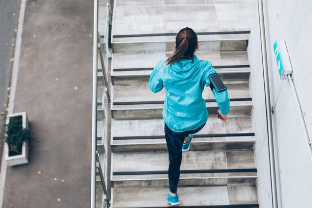 Running stairs for online cardio