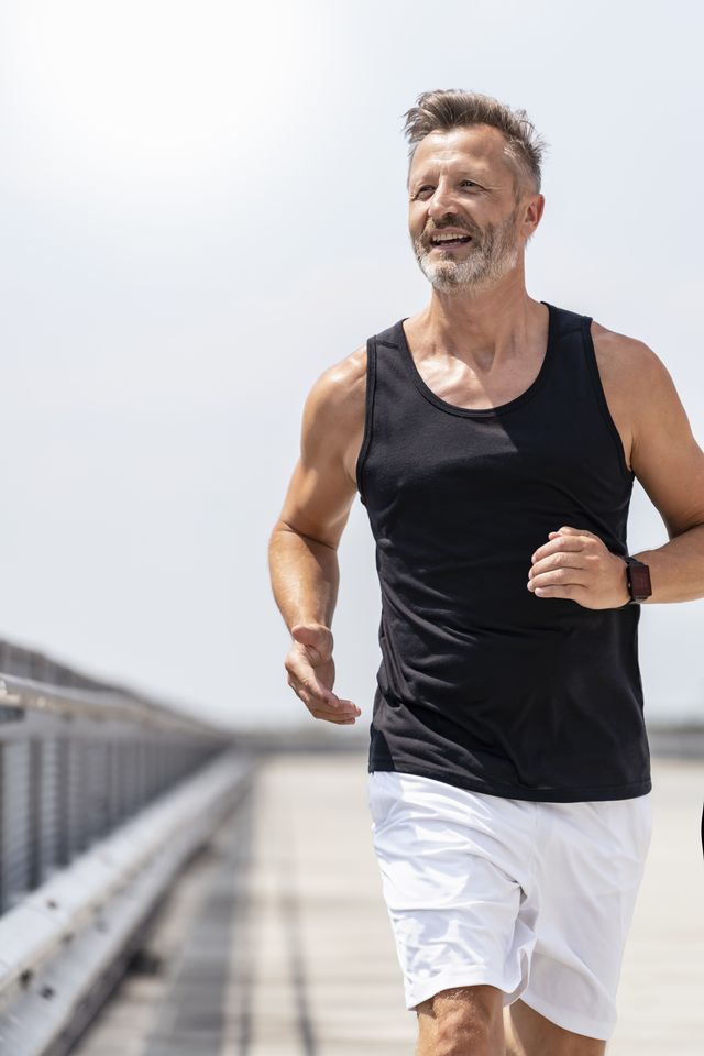 sporty man jogging