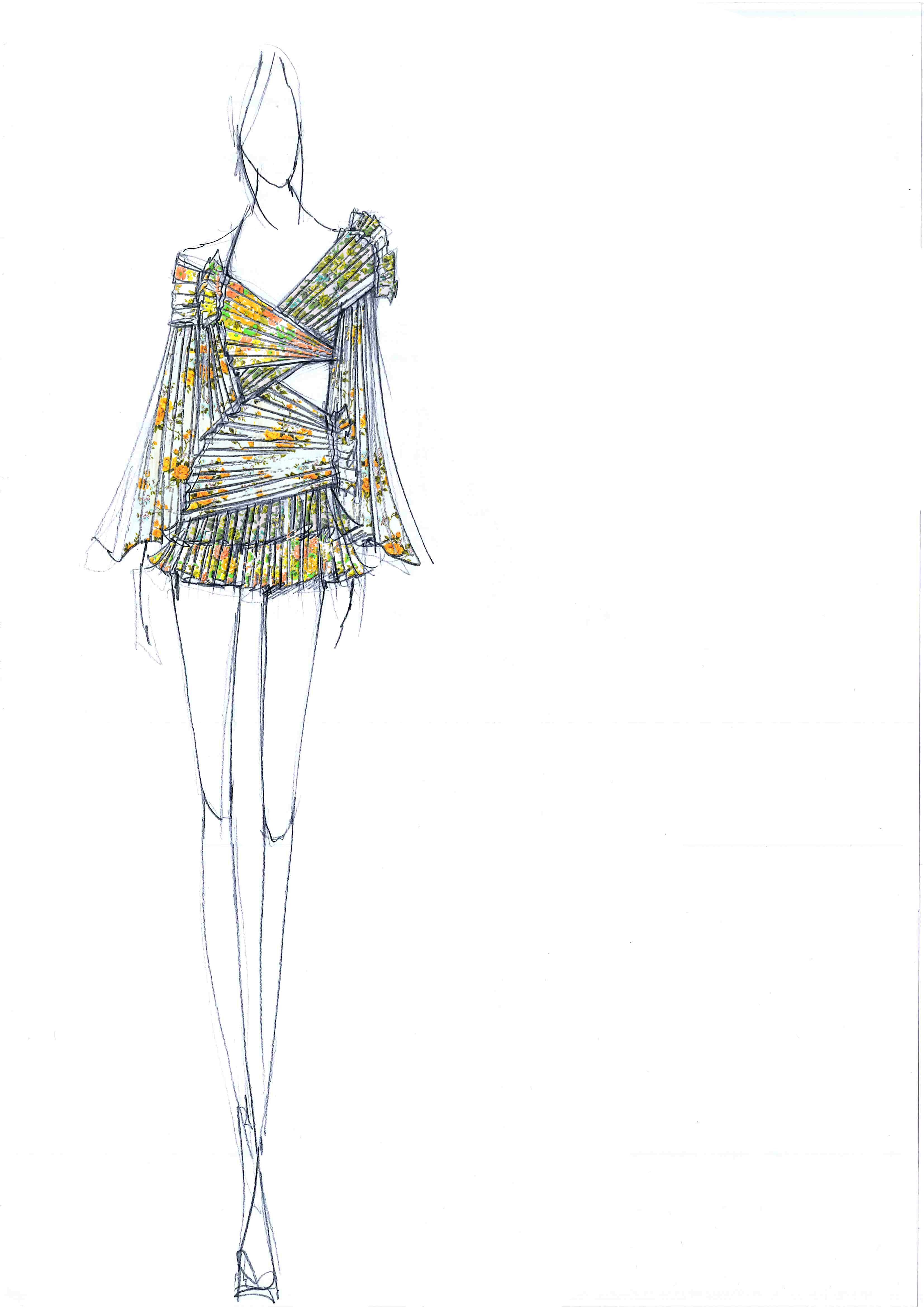 Fashion design sketches dress materials and drawing pens on a table Fashion  design accessories on a table Stock Photo  Alamy