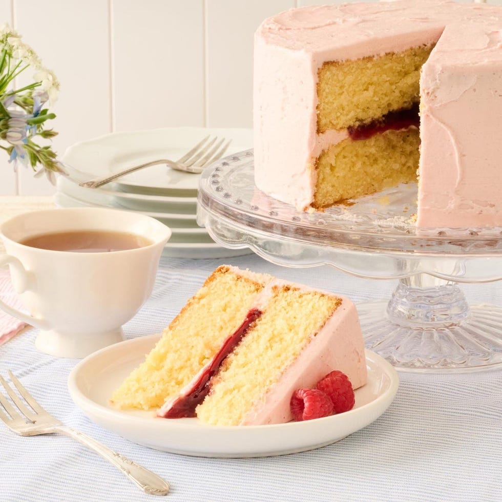 lemon raspberry spring cake
