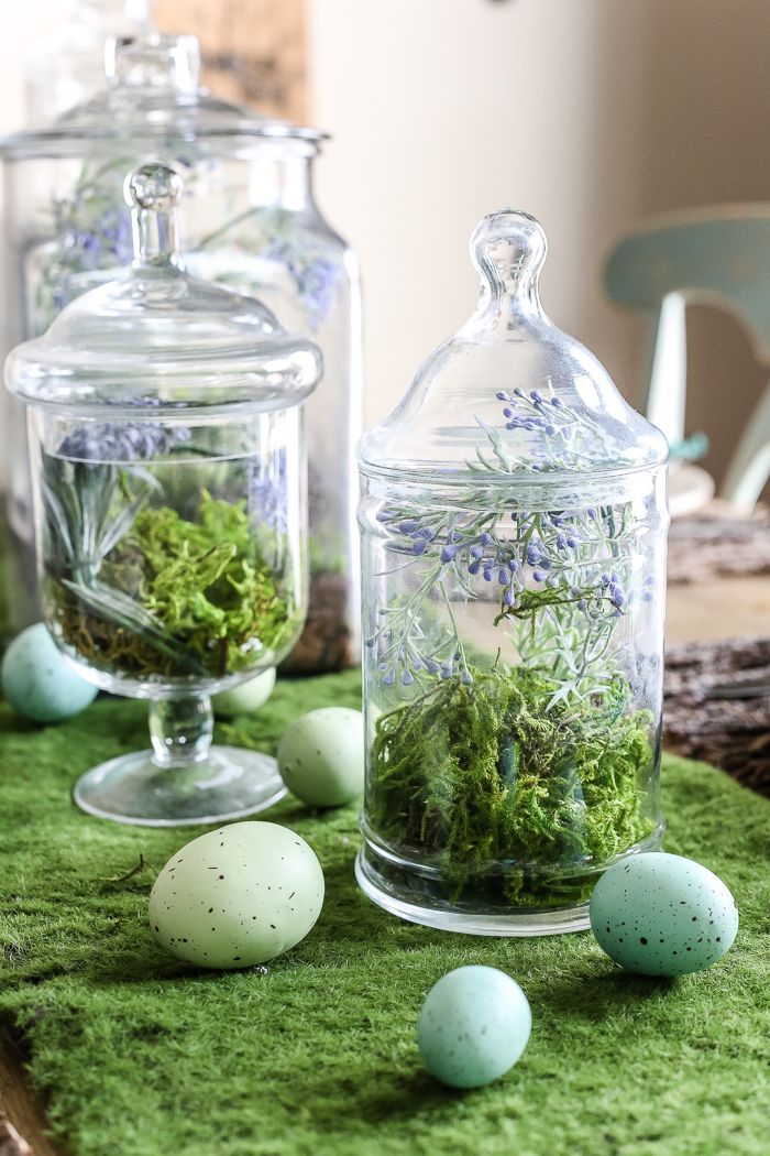 Spring Apothecary Jar Decor - Setting For Four Interiors