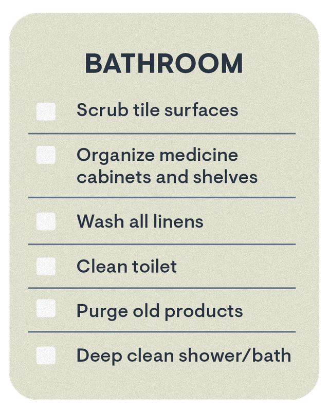 bathroom cleaning checklist graphic