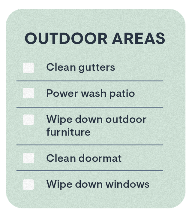 outdoor cleaning checklist graphic