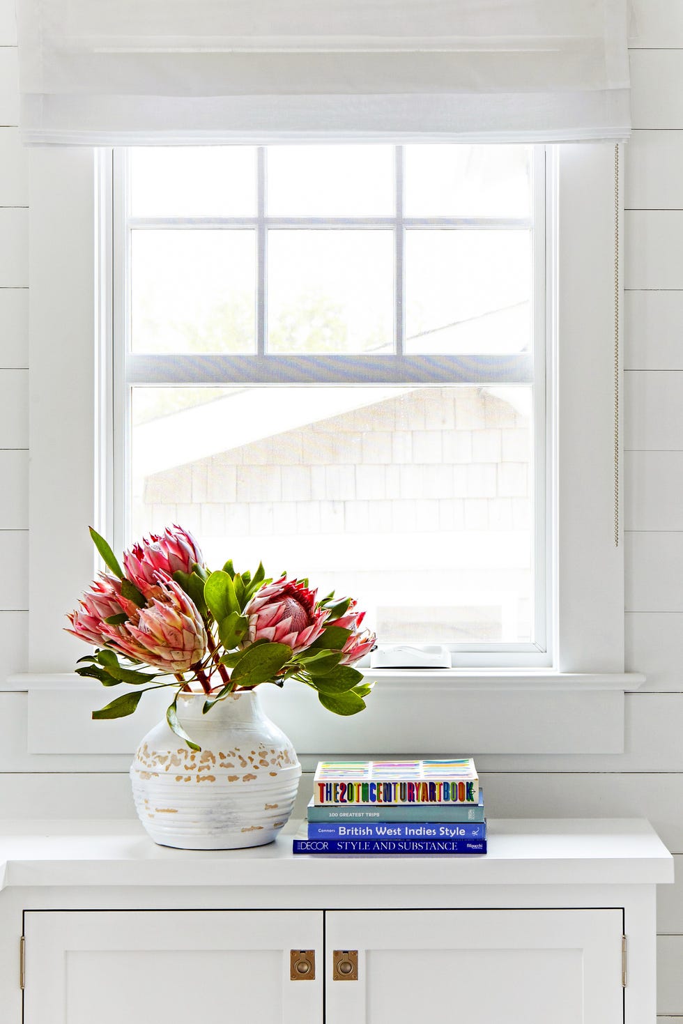 bright white window with table