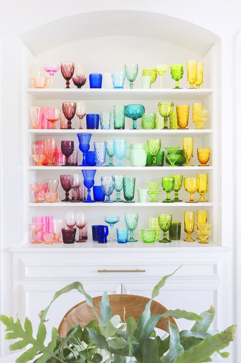 Spring Decor Ideas - Colored Glass