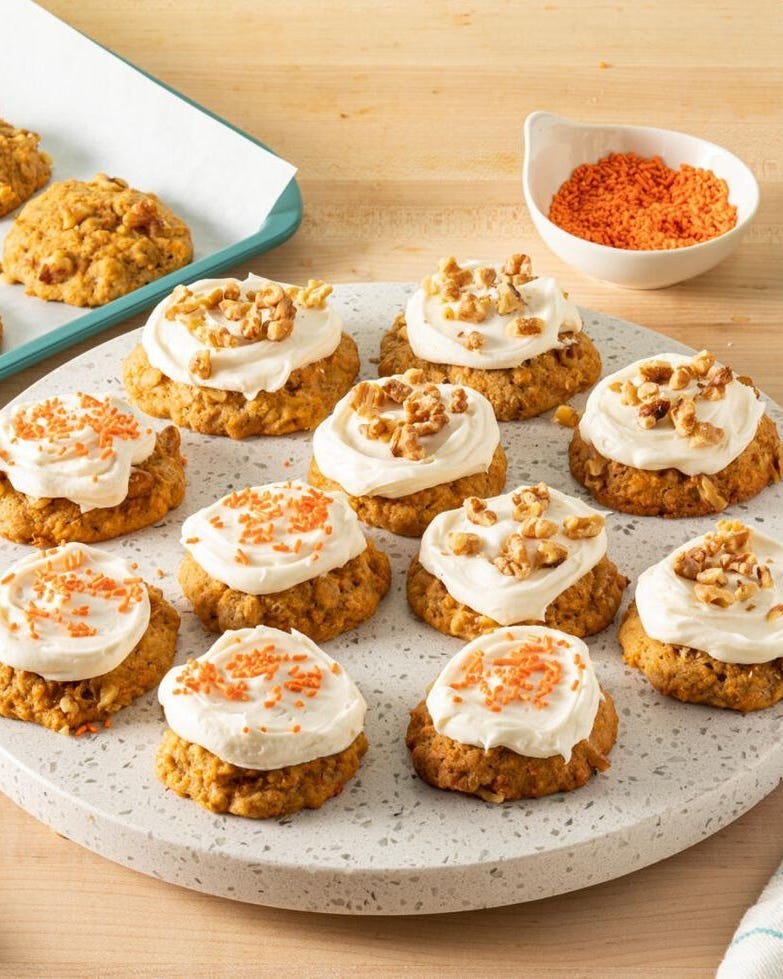 spring desserts carrot cake cookies