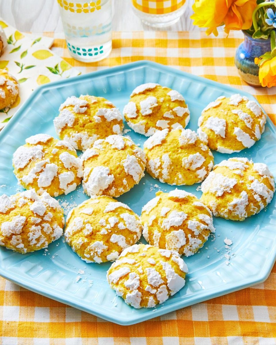 spring desserts lemon crinkle cookies
