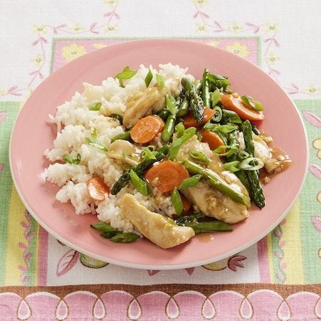 spring dinner ideas chicken and asparagus stir fry