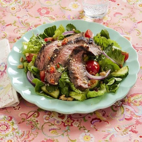 spring dinner ideas chile lime steak salad