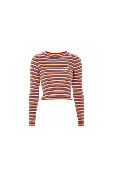 Clothing, Orange, Sleeve, Long-sleeved t-shirt, T-shirt, Crop top, Outerwear, Top, Sweater, Jersey, 