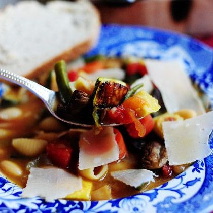 spring soup roasted vegetable minestrone