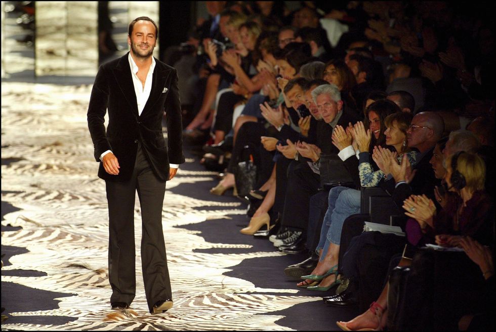 Spring-Summer Yves Saint Laurent Fashion Show In Paris, France On October 12, 2003.