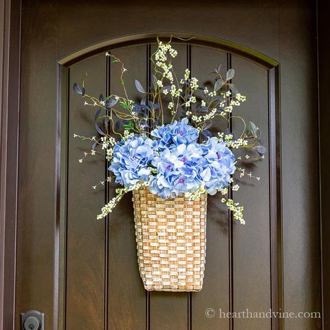 floral basket spring wreath