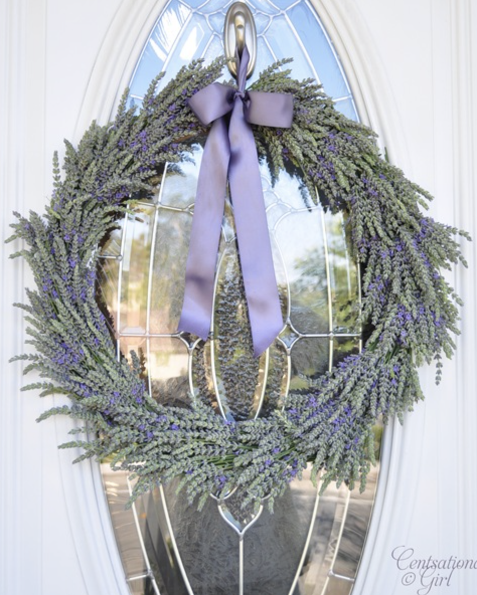 spring wreath ideas lavender wreath