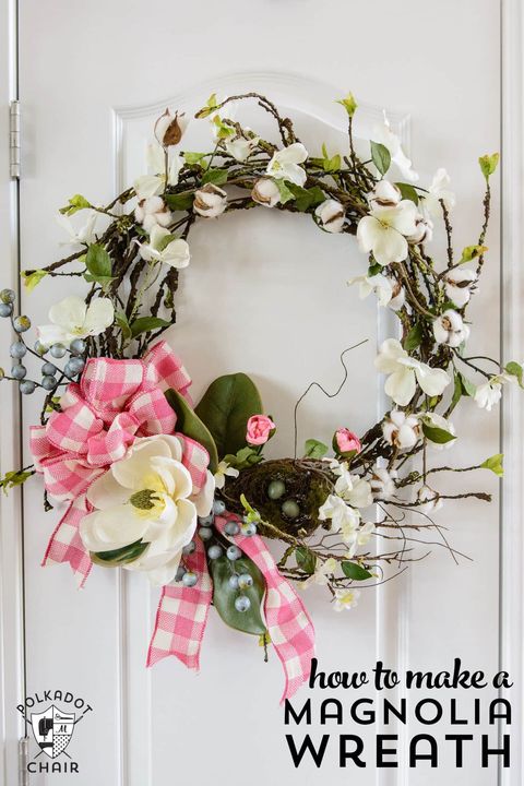 spring wreath ideas magnolia wreath
