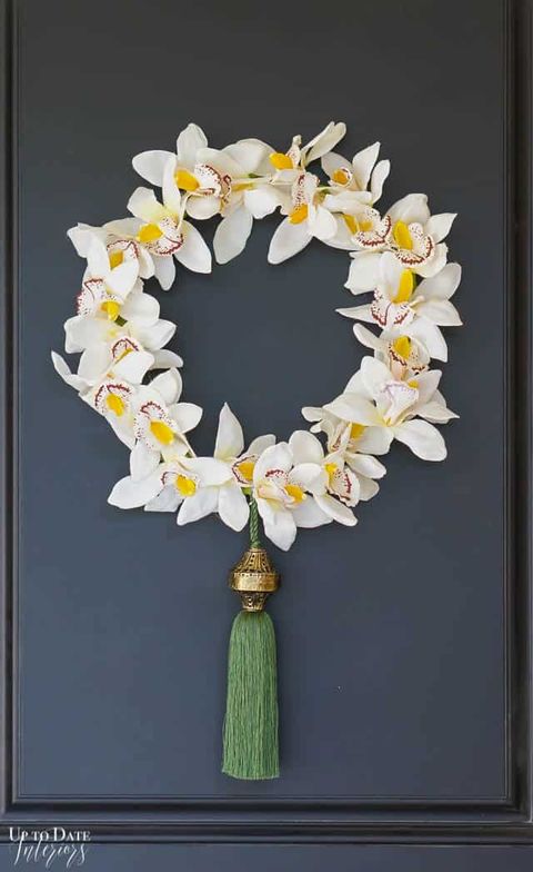 spring wreath ideas orchid wreath