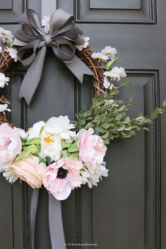 Use the best spring blossom to make a spring wreath - The English Home