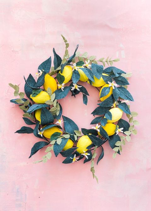 Spring Wreath - Paper Lemon Wreath