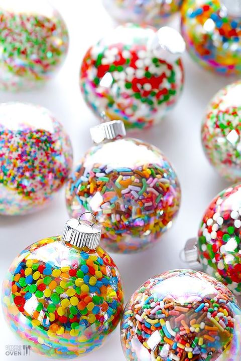 diy christmas ornaments  sprinkles ornaments