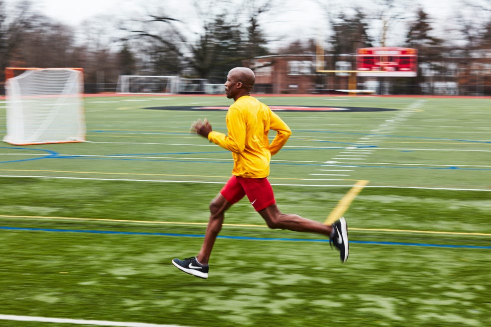 anselm lebourne sprinting on a track