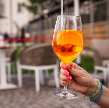spritz veneziano alcohol cocktail drink in outdoor pub