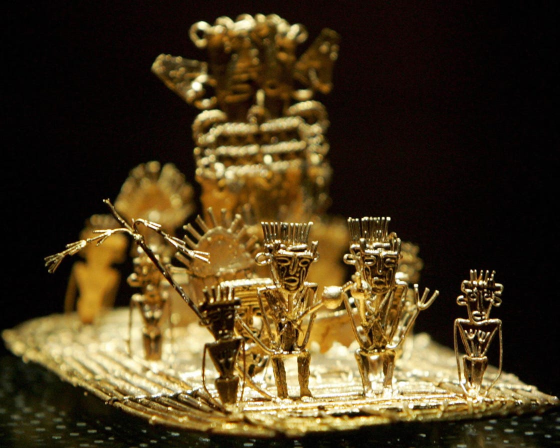 gouden figuren die in verband worden gebracht met el dorado