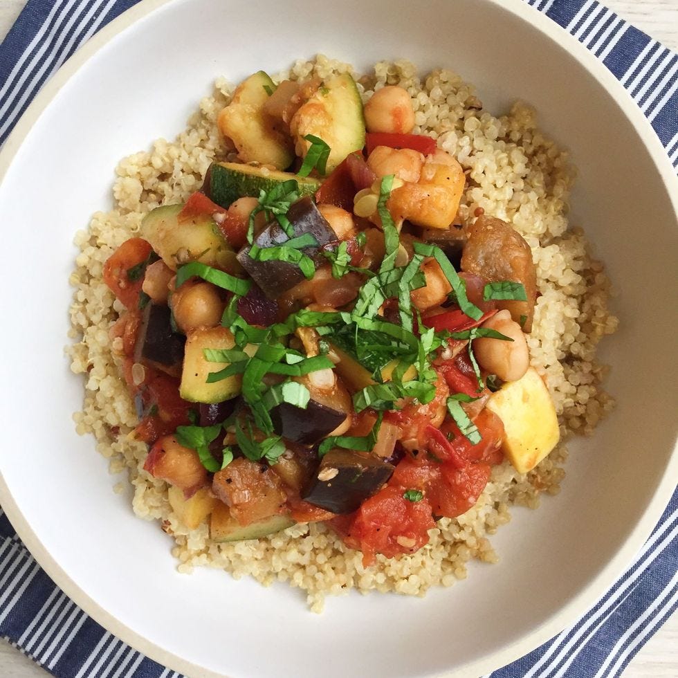 ratatouille with chickpeas and quinoa