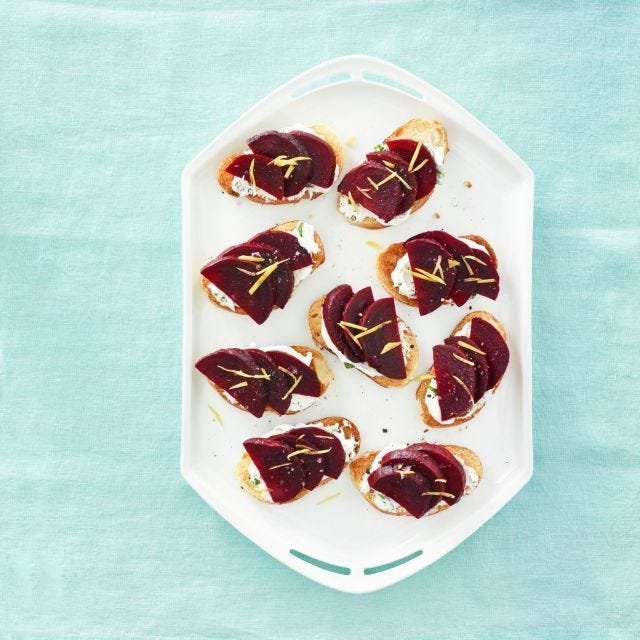 beet crostini