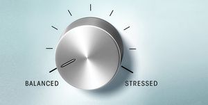 a dial from balanced to stressed