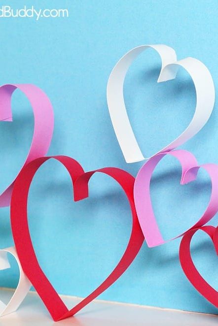 valentines day decor paper heart structure