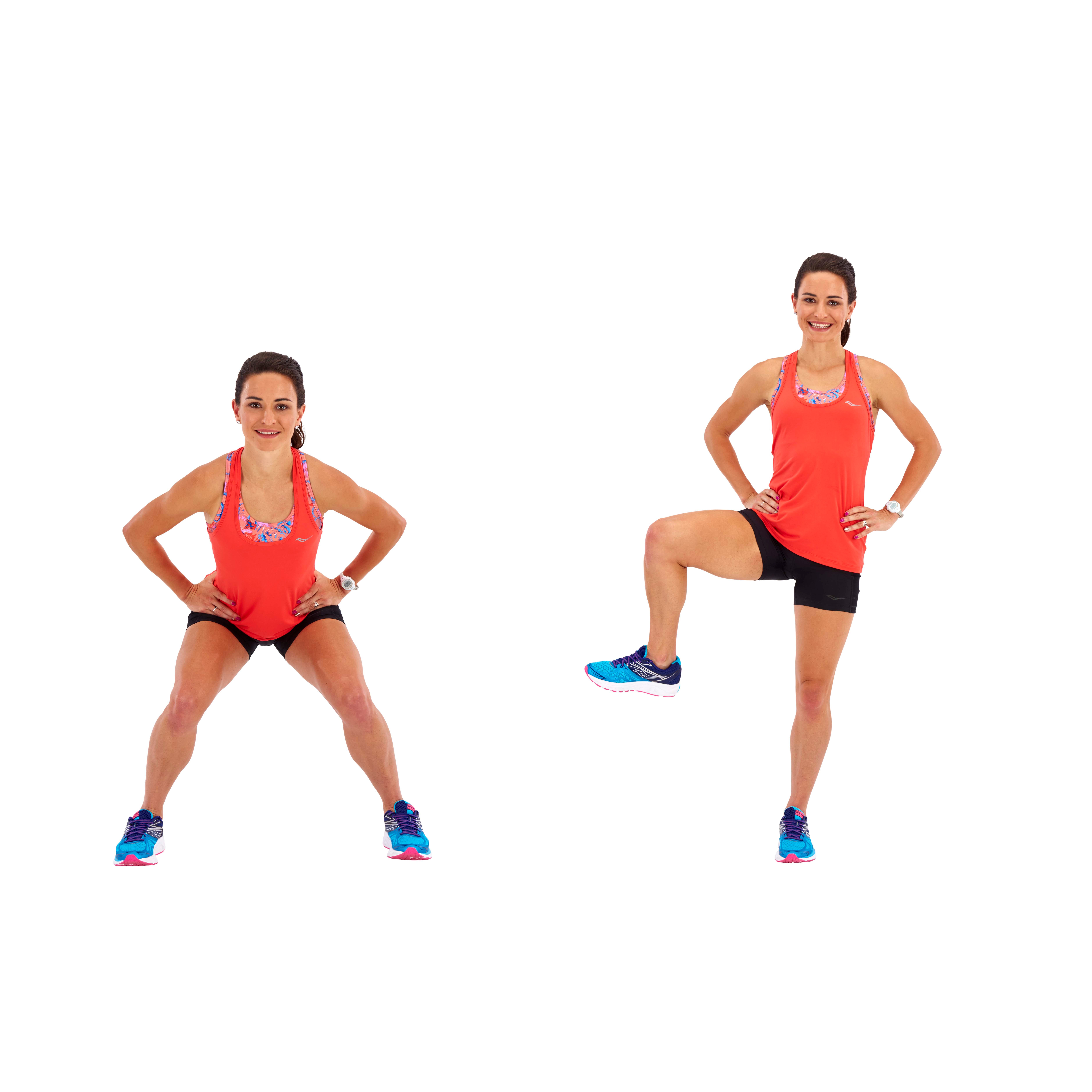 Arm, Leg, Physical fitness, Human leg, Standing, Sports, Exercise, Sportswear, Lunge, Thigh, 