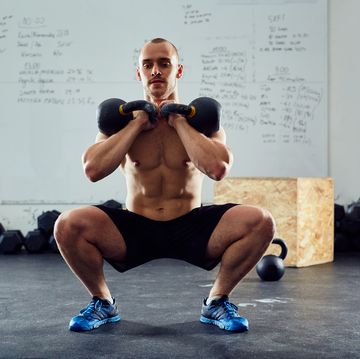 squats with kettlebells