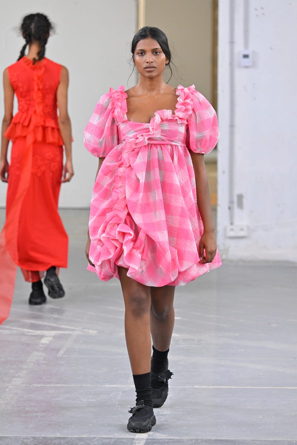 paris, france september 27 editorial use only for non editorial use please seek approval from fashion house a model walks the runway during the cecilie bahnsen womenswear springsummer 2024 show as part of paris fashion week on september 27, 2023 in paris, france photo by kristy sparowgetty images