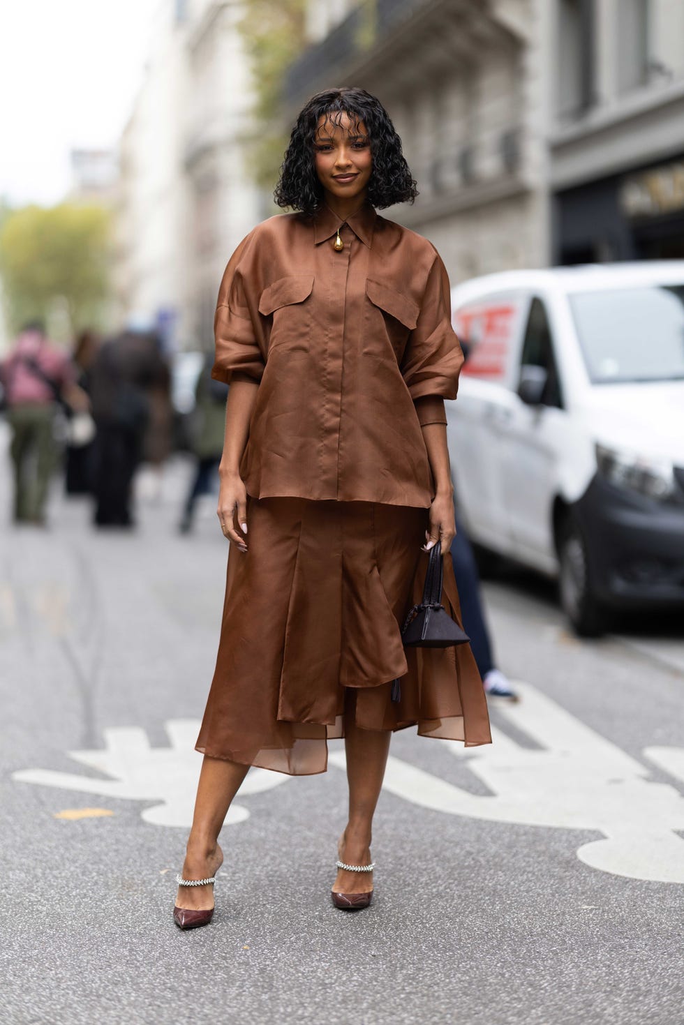 Brown trendy street style