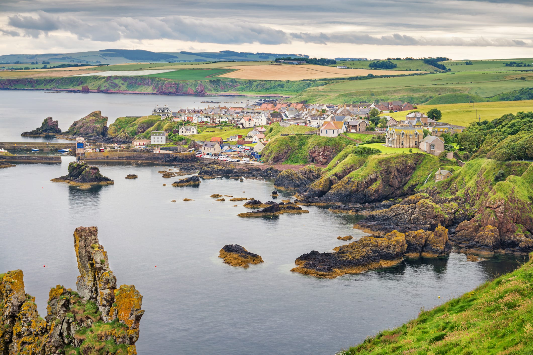 st abbs village and st abb's head in scotland
