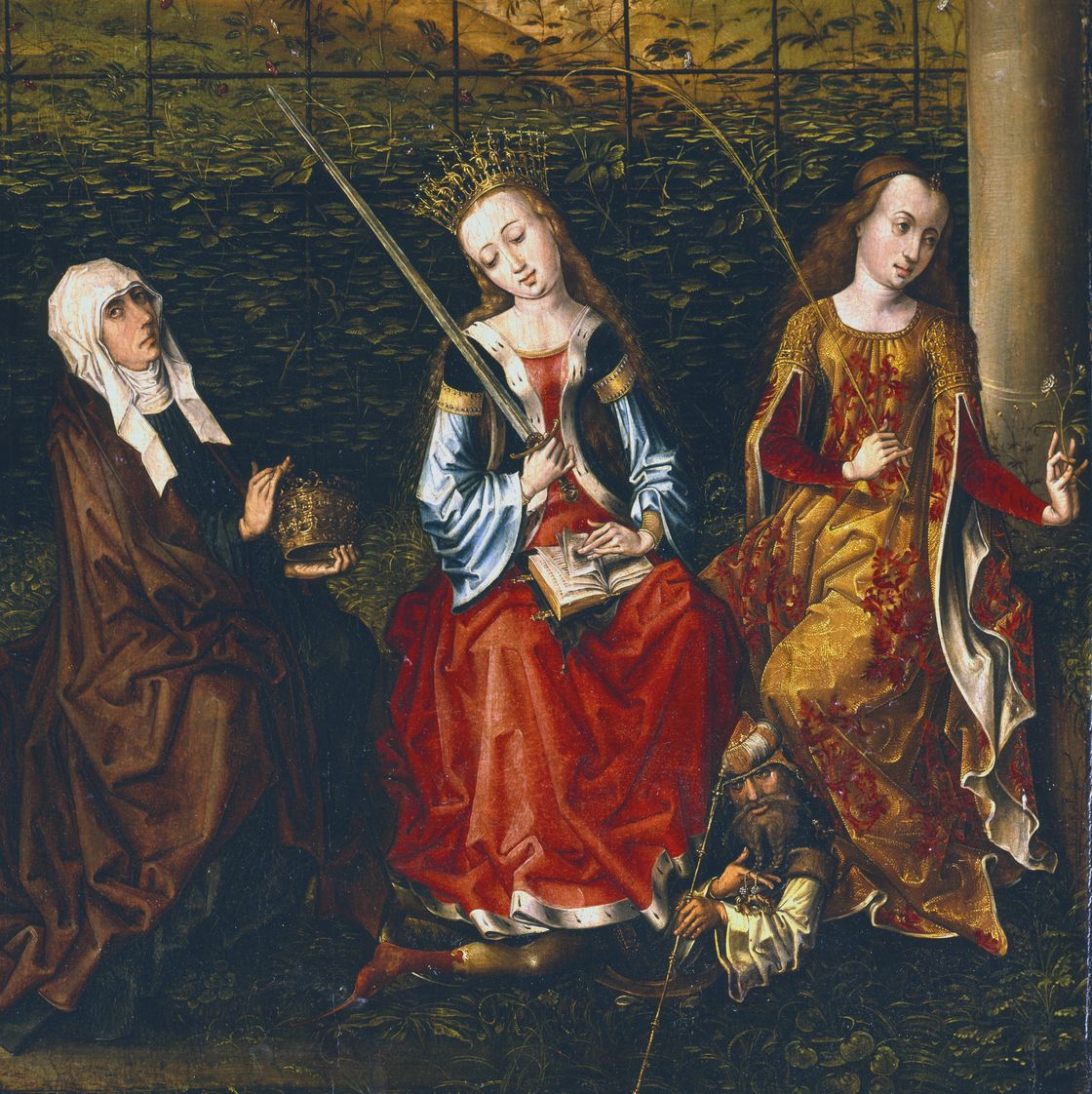 st. elizabeth van hongarije, st. catharina van alexandrië en st. rosalie van padua,