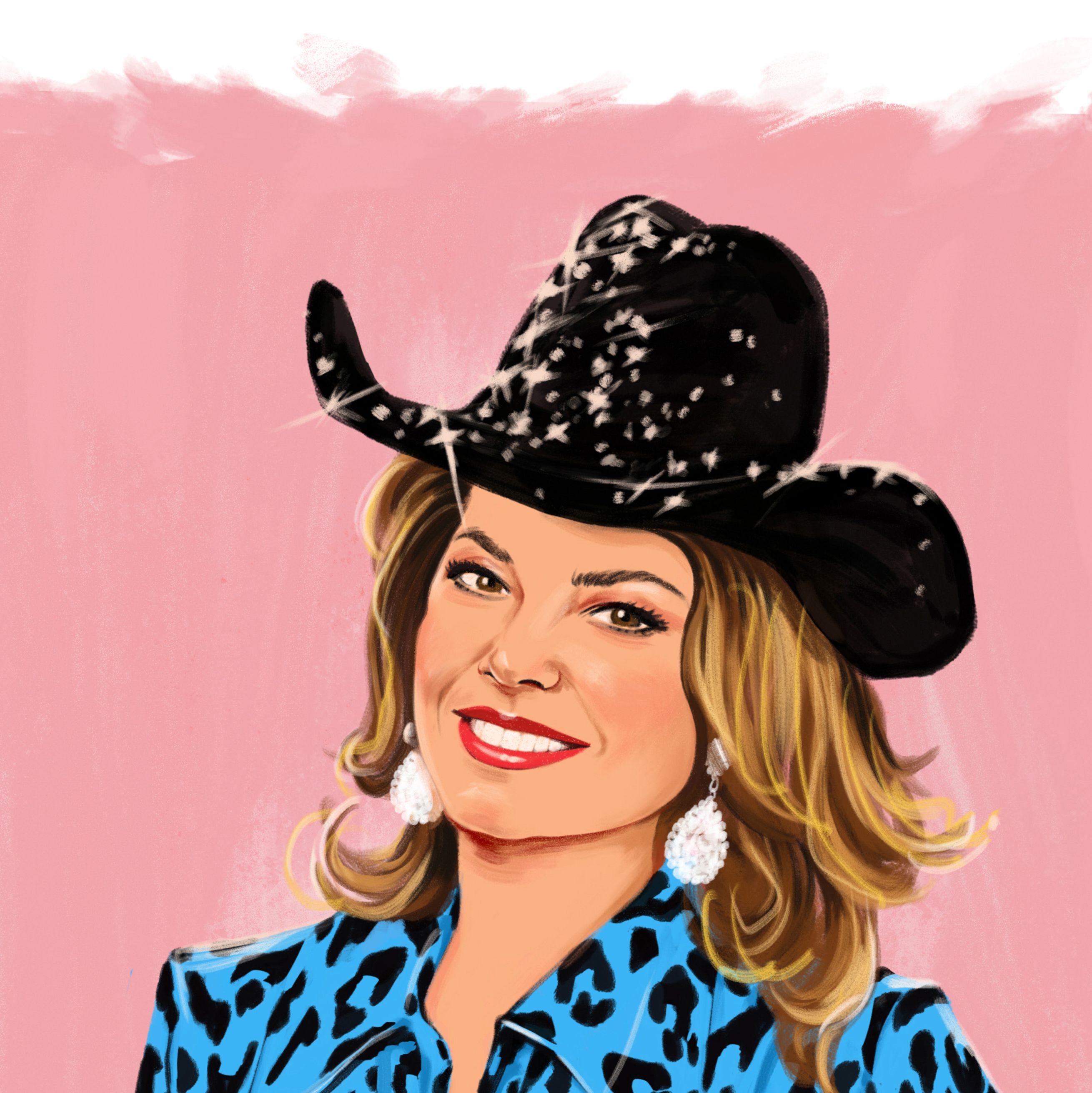 Only a handful of women have successfully merged high fashion and the American frontier: TV cowgirl Dale Evans and her signature white boots, Dolly Parton's hand-embroidered Nudie Cohn suits, Beyoncé in a black Stetson hat. In 1998, country-pop singer Shania Twain left her mark on Western wear with a hooded leopard one-piece in the 