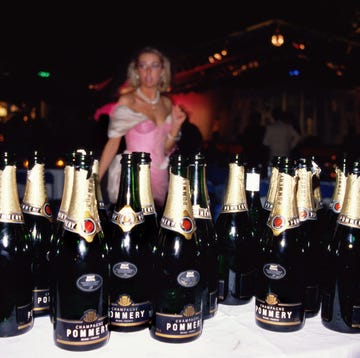 empty champagne bottles at annual berkley square ball