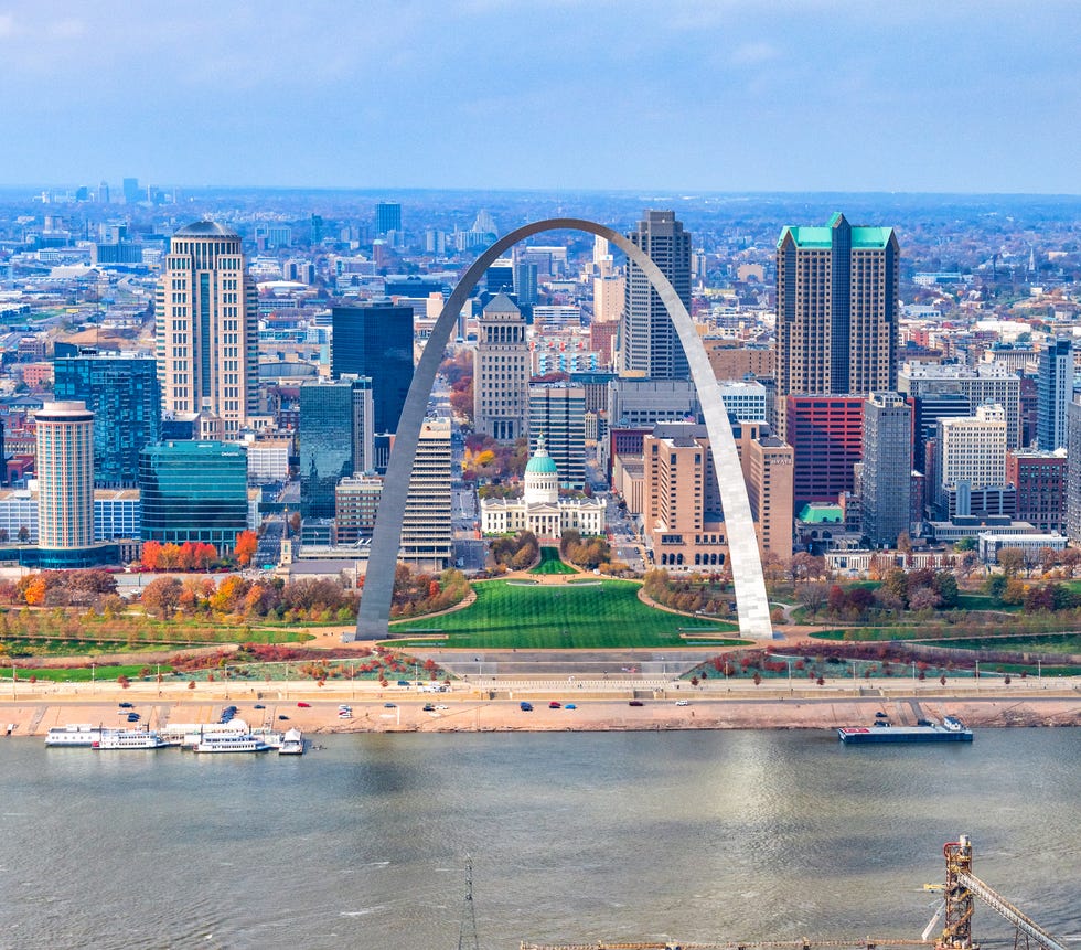 st louis skyline aerial