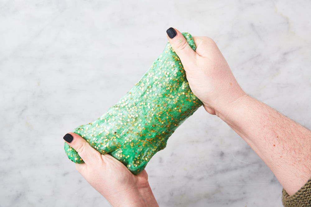 Sensory Slime Recipe for St. Patrick's Day - Eating Richly