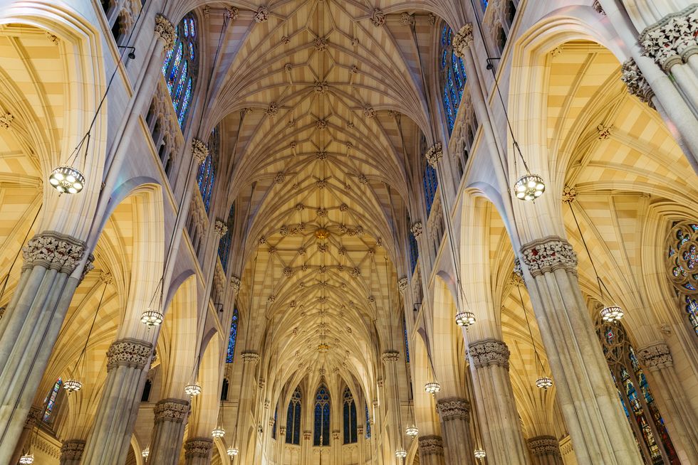 st patricks cathedral interior new york with a view of the ceiling arches