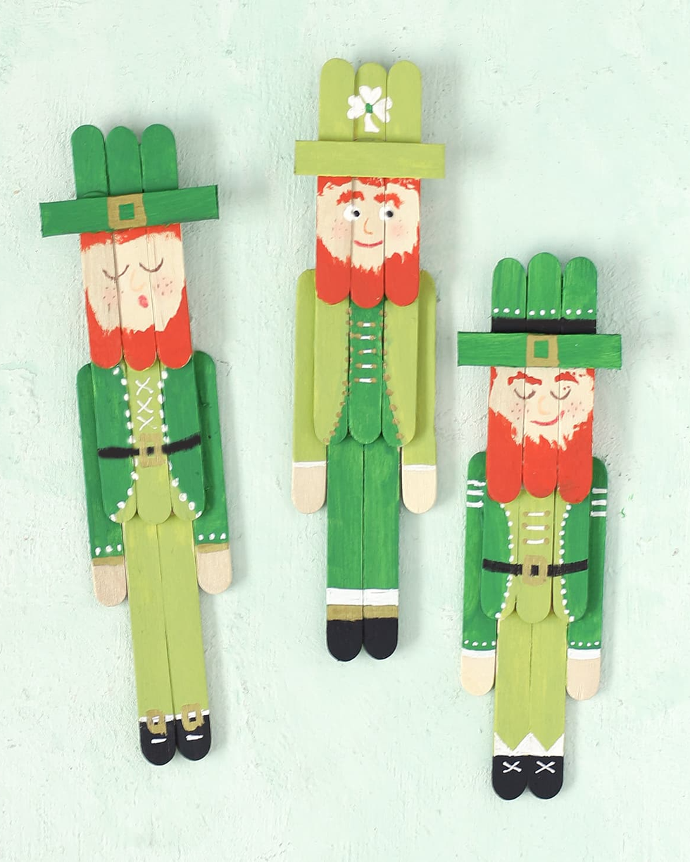St. Patrick's Day Crafts Popsicle Stick Leprechaun