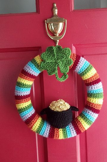 st patricks day decorations crochet wreath