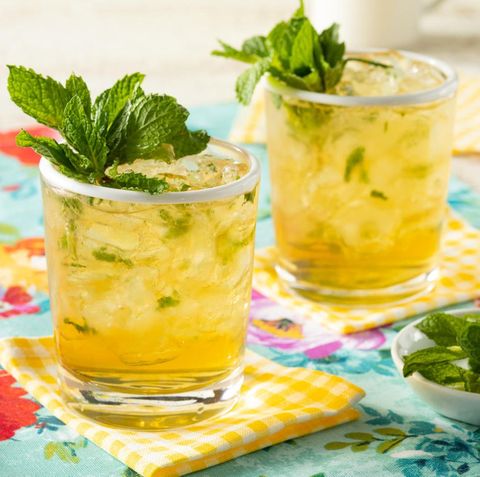 classic mint julep with mint