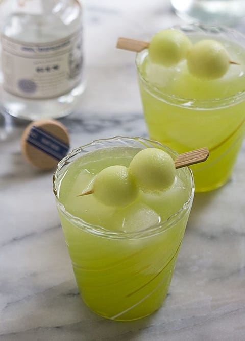 st patricks day drinks melon gin and tonic melon gin and tonic with honeydew melon balls on toothpick