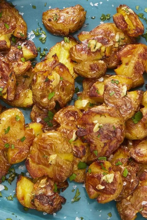 passover recipes crispy smashed potatoes with fresh herbs