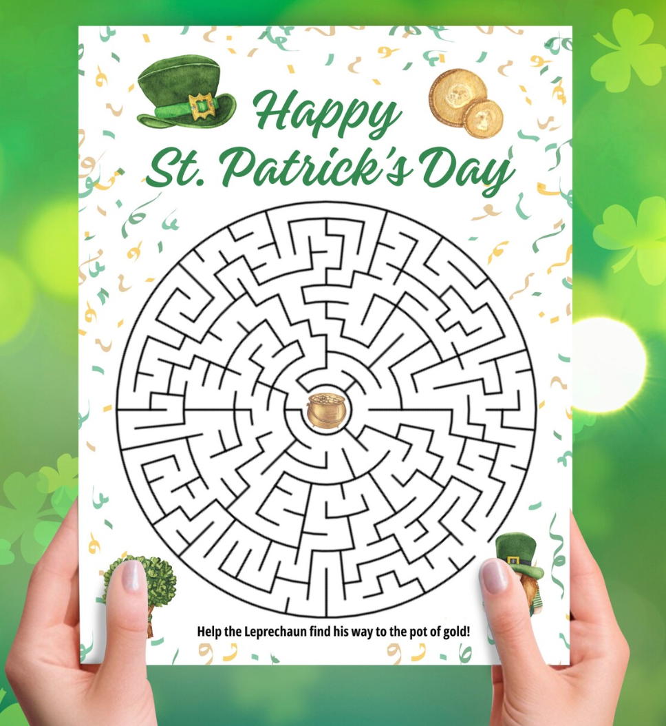 printable st patricks day maze