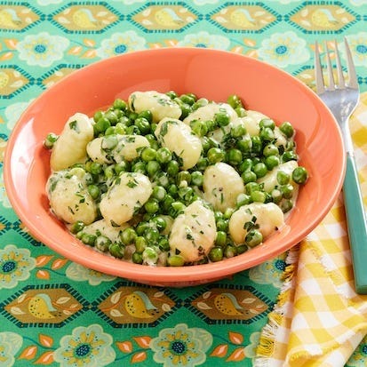 st patricks day green food recipes gnocchi alfredo with peas